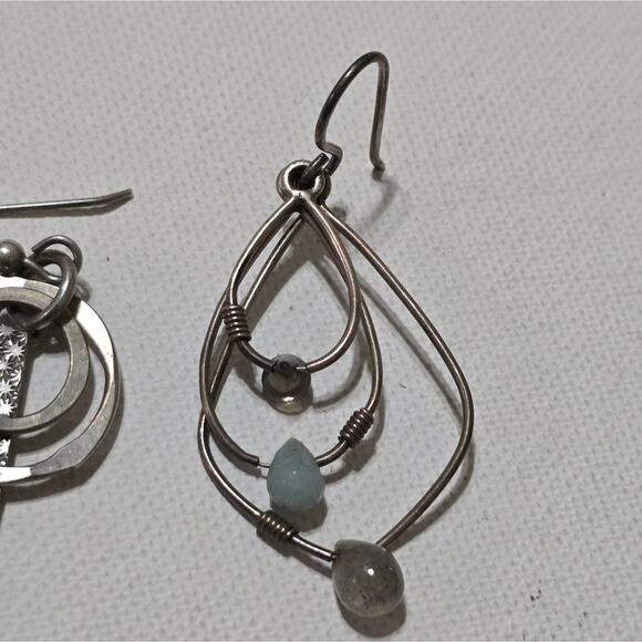 Silpada Sterling‎ Silver Stamped 925 Single Dangle Drop Earrings - Picture 4 of 6